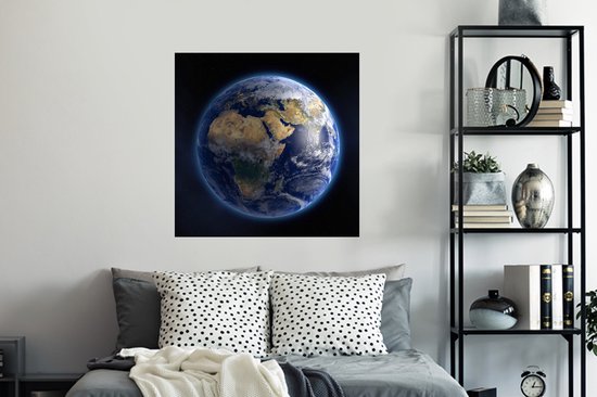 Stickers muraux - Terre - Espace - Planètes - 100x100 cm - Film Adhésif XXL