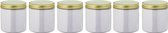 Scrubzout Lavendel 300 gram - Pot met gouden deksel - set van 6 stuks - Hydraterende Lichaamsscrub