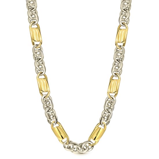Juwelier Zwartevalk 14 karaat gouden bicolor ketting - ZV 610/50cm