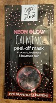 Catch & shine peel-off mask neon glow calming - facial masker - kalmerend gezichtsmasker - rood - verminderd roodheid - gebalanseerde huid - 10 ml