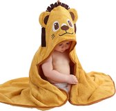 BoefieBoef Leeuw Baby/Peuter Eco Dieren Badcape - 0 tot 5 jaar - Comfort, Stijl en Duurzaamheid in één!