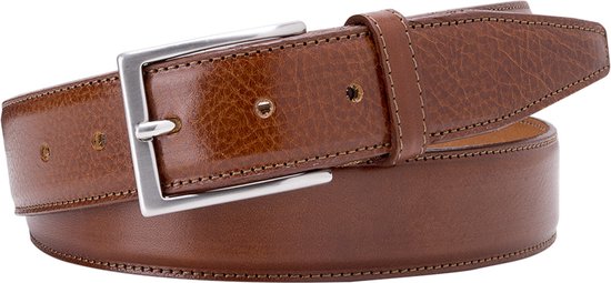 Leren Riem Cognac - Profuomo - Taille maat 110cm - Leer - Dames & Heren riem Effen