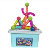 Magnetisch Educatief Speelgoed - Magnetische Ballen en Staven - Bouwen - Fijne Motoriek - Constructie speelgoed - 102 delen - Opbergdoos - Montessori speelgoed -