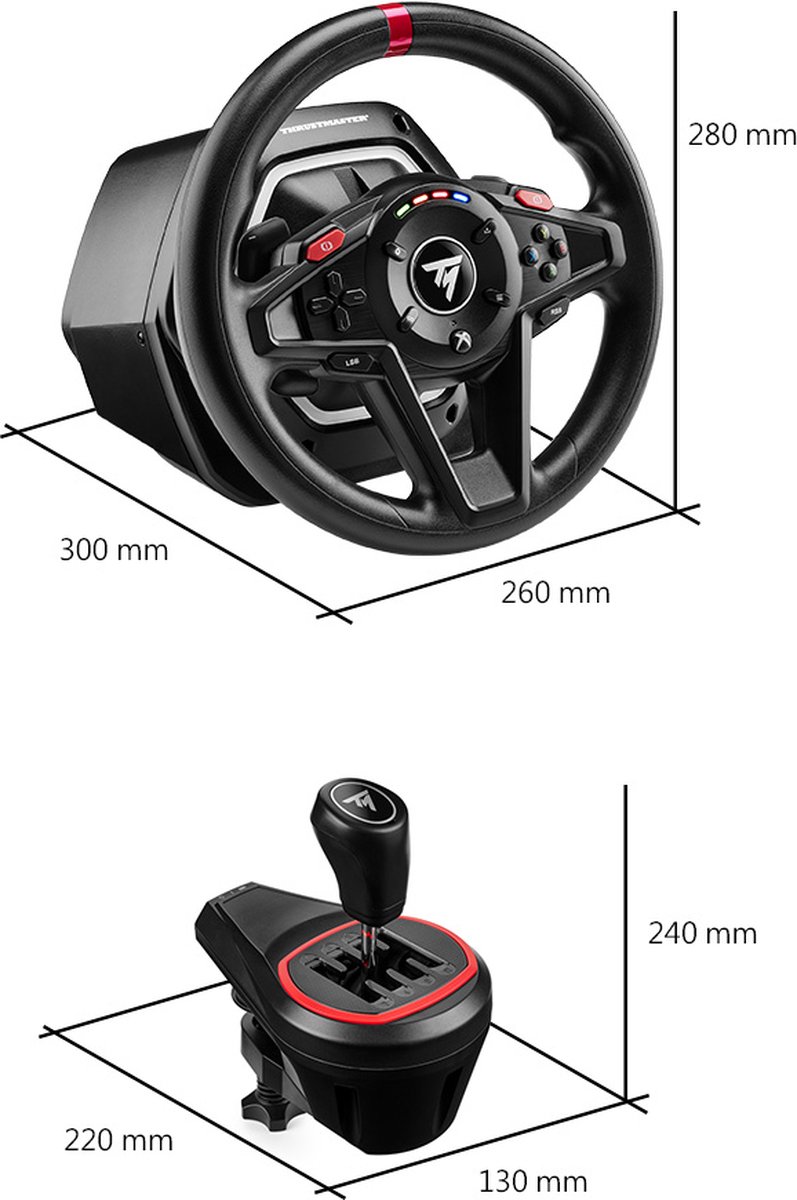 Thrustmaster T128-X + TH8S SHIFTER - Racestuur en Pedalen - Force Feedback - met shifter - voor PC, Xbox Series - geschikt voor Forza Horizon 6 – foto 7