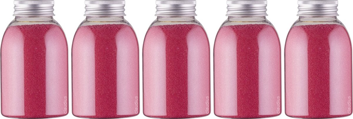 Goedkoopste Scrubzout Fruity Melon - 300 gram - fles met aluminium dop - Hydraterende Lichaamsscrub - set van 5 stuks
