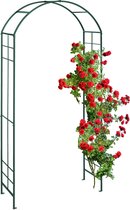 Relaxdays rozenboog metaal - 224 cm - voortuin - tuinboog klimplanten - bloemenboog ijzer