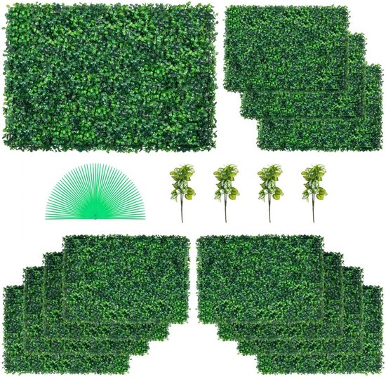 HWGING Kunstmatige Buxuspanelen,UV Buxus Hedge Wandpanelen Kunstgras HWGING Kunstmatige Buxuspanelen,UV Buxus Hedge Wandpanelen Kunstgras