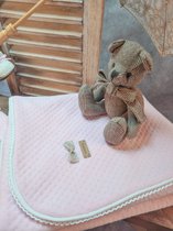 Baby deken 75x100, roze deken -wiegdeken- kinderwagen deken- winter deken- katoen- soepel- kindvriendelijk - 2223