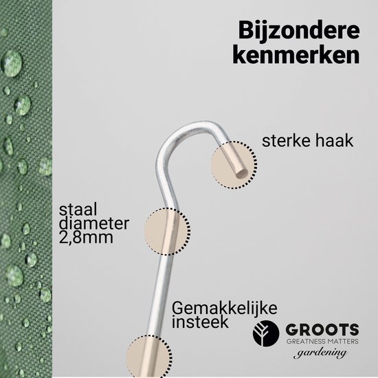 Stalen Haringen set van 30st. met Tentharing Trekker - Premium Gegalvaniseerd Staal - Grondanker - Tent Haring - Grondhaken - Tent spijker - 20cm lang - 3cm haak - 5mm premium dikte tentharing - Groots® — afbeelding 5