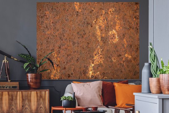 Stickers muraux - Film autocollant - Marron - Oranje - Abstrait - Vintage - Rouille - Motif - 160x120 cm - Film adhésif - Stickers muraux chambre d'enfant - Papier peint autocollant XXL - Papier peint autocollant - Film autocollant