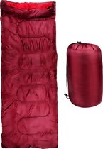 Camp Active Sleeping Bag Adultes - Sac de couchage d'été pour 5°C à 10°C - 190 x 72 cm - Rouge