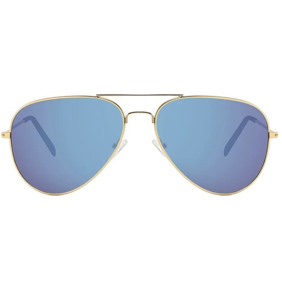 Fako Fashion® - Piloten Zonnebril - Pilotenbril - Piloot Zonnebril - Heren Zonnebril - Dames Zonnebril - Goud - Blauw van Fako Fashion® — afbeelding 3