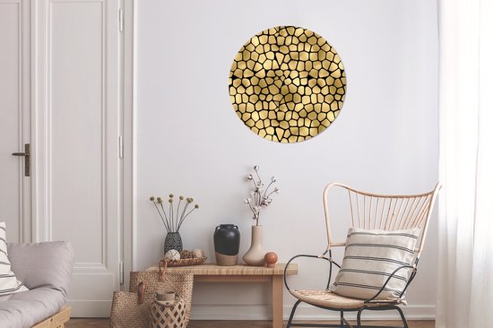 WallCircle - Cercle mural ⌀ 60 - Motifs - Formes - Or - Tableaux ronds salon - Plaque murale ronde - Décoration murale murale cercle - Décoration chambre intérieure - Décoration murale murale cercle mural - Accessoires de maison