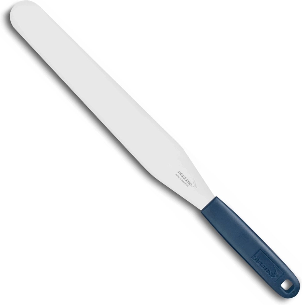 Déglon Paletmes – Flexibel Roestvrijstaal – 25 cm – Blauw Handvat – Vaatwasbestendig