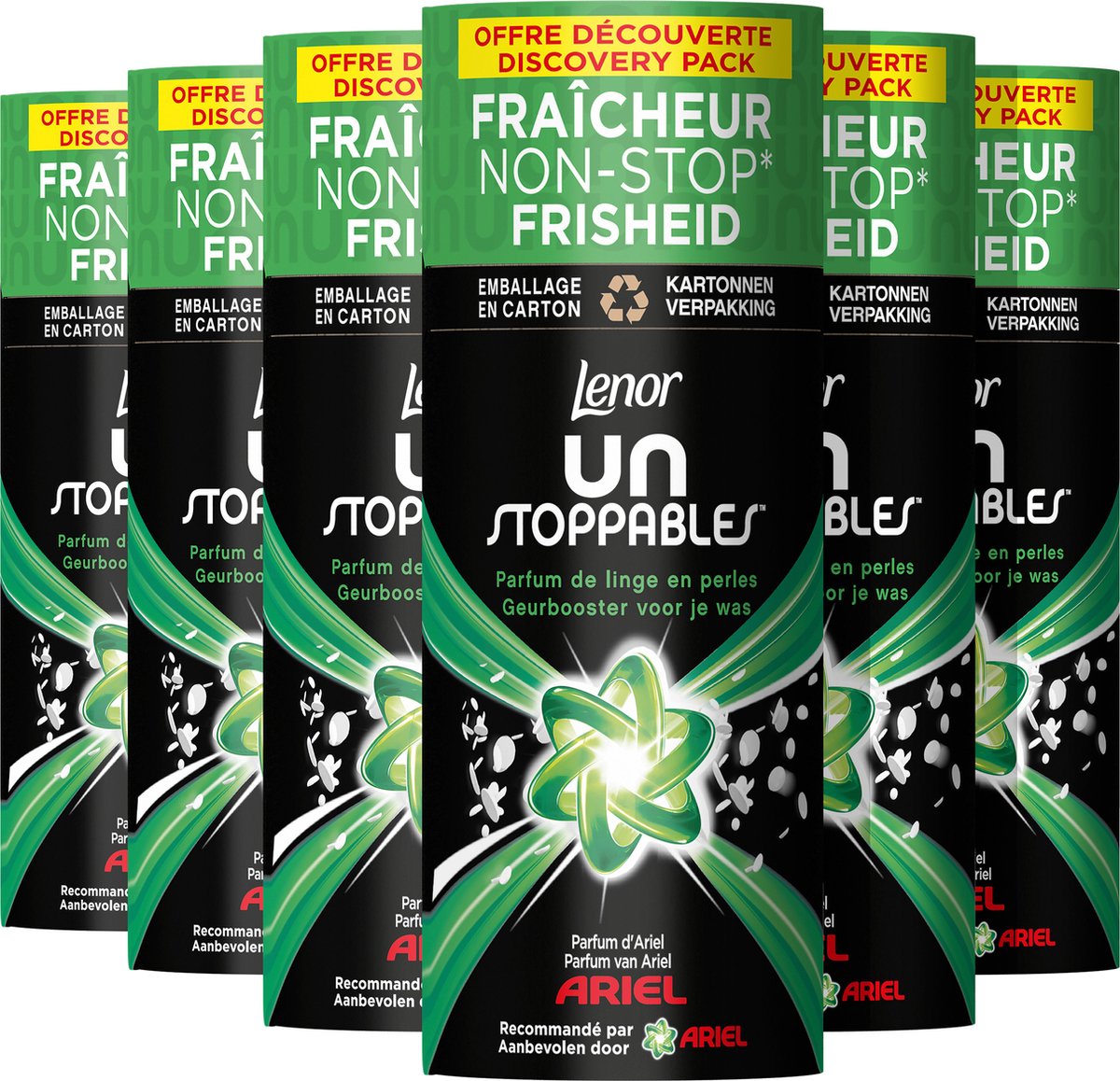 Goedkoopste Lenor Unstoppables - Geurbooster Voor Je Was - Geur van Ariel - Voordeelverpakking 6 x 140g