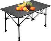 D&B - Table de camping - Table de camping pliante - Compacte - Pliable - Légère - Zwart - Hauteur réglable - 55 X 95 X 50