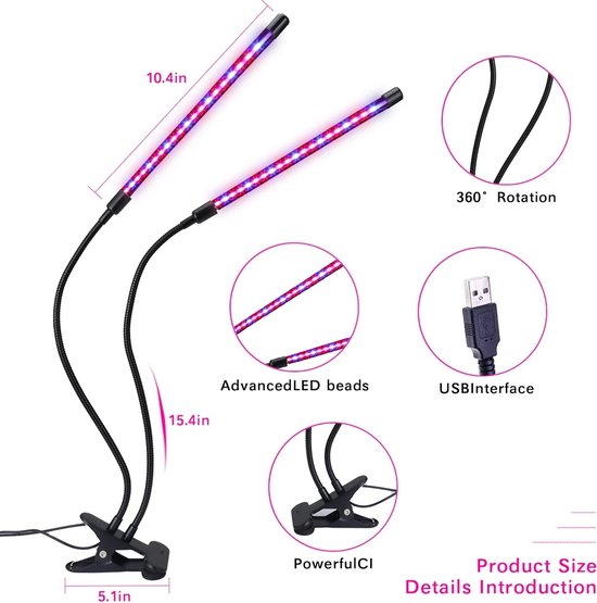 Foto: Stellar green kweeklamp led full spectrum grow light kweeklampen groeilamp led wit licht groei en bloei 80 leds 40w