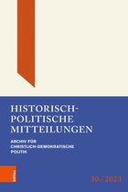 Historisch-Politische Mitteilungen. Archiv für Christlich-Demokratische Politik- Historisch-Politische Mitteilungen