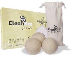 CleanBee® XXL Drogerballen 3 stuks met wasstrips 96 wasbeurten Geurloos - Wasmiddeldoekjes - Wasverzachter - Combipakket - Wasmiddel - Wasvellen - Detergent Sheets - Eco Laundry Strips - Microplasticvrij - Biologisch - Eco Wasstrips - Duurzaam