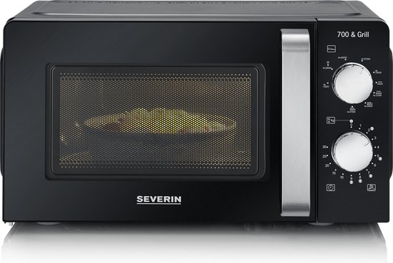 Severin MW 7781 - Micro-ondes solo avec grill - 17 litres - Commande à bouton rotatif - Zwart