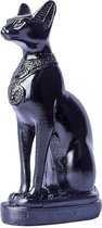 Egyptische kat godin Bastet standbeeld Egyptische inrichting 1 stuks (4,2 cm zwart)