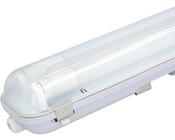 HOFTRONIC - Ecoseries - LED TL armatuur 120cm dubbel IP65 - 4000K - 36W 5760lm (160lm/W) - Flikkervrij koppelbaar - T8 G13 fitting - Incl. 2x LED TL buis