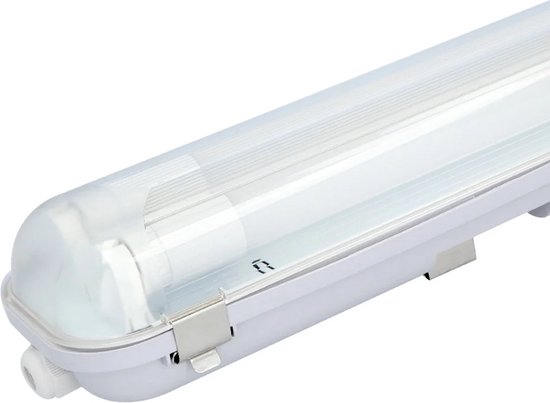 HOFTRONIC - Ecoseries - LED TL armatuur 120cm dubbel IP65 - 4000K - 36W 5760lm (160lm/W) - Flikkervrij koppelbaar - T8 G13 fitting - Incl. 2x LED TL buis