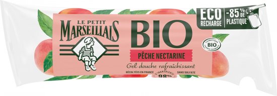 Le Petit Marseillais Verfrissende Perzik Nectarine Douchegel Bio Navulling 250 ml
