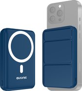 Auronic MagSafe Powerbank - 10 000 mAh - 4 Portes - Charge Quick - Incl. Câble - Bleu Foncé