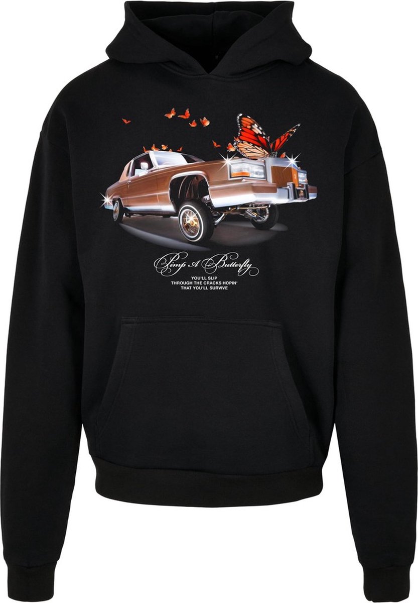 Mister Tee Pimp a Butterfly Heavy Oversize Hoodie/trui XXL Zwart