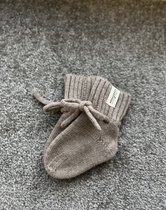 Adalletti Merino wol booties - Taupe | Merino sokken | slofjes | Merino wol slofjes | baby