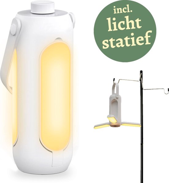 Camping Lamp - Inclusief Licht Statief - Multifunctioneel - Zaklamp - Tentlamp Oplaadbaar - Campinglamp - Kampeerlamp - Camping accessoires - Kamperen en outdoor