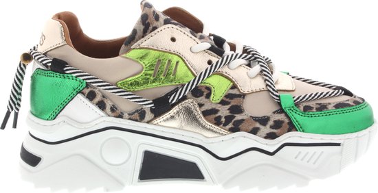 Dames Sneakers Dwrs JUPITER Leopard Sand/Green