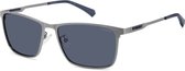 Polaroid PLD 2159/G/ S/X Lunettes de soleil rectangulaires polarisées en métal pour hommes