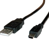 Heble® - Verbinden met USB 2.0: Wentronic - A naar Mini Male - 1 m