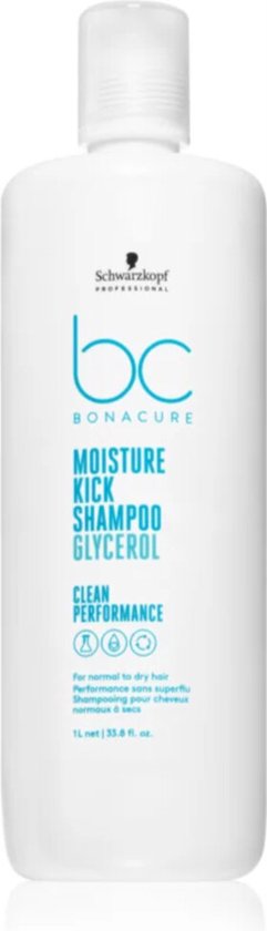Schwarzkopf Bonacure Moisture Kick Shampoo 1000ml - Normale Shampoo Vrouwen