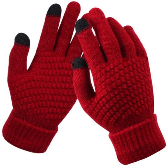 Jumada's - Warme Winterfavoriet: Touchscreen Gebreide Handschoenen - One Size