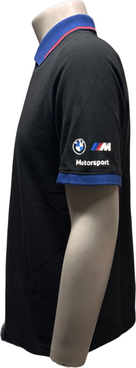 Puma - BMW MMS zip polo - Polo - Manen - Zwart/Blauw/Wit - Maat S van PUMA. — afbeelding 2