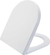 Toiletbril met softclose en snelsluiting - duurzame, verstelbare roestvrijstalen scharnieren, toiletbrilafdekking in D/U-vorm
