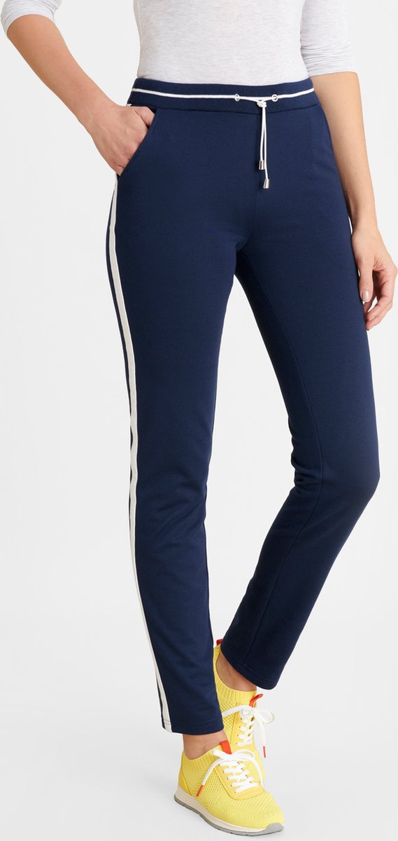 Damart - Losvallende fleece broek bouclette binnenkant - Dames - Blauw - M