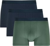 Calida Natural Benefit Lange short - 618 Blue/Green - maat XL (XL) - Heren Volwassenen - Katoen/elastaan- 26341-618-XL