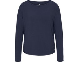 TOM TAILOR Sofia Mix & Match Dames Loungewear shirt - lange mouw - blauw
