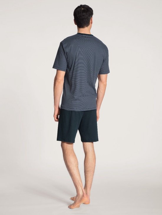 Calida Relax Streamline Pyjama korte broek - 479 Blue - maat M (M) - Heren Volwassenen - 100% katoen- 41167-479-M
