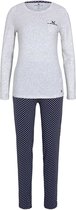 Tom Tailor Pyjama lange broek - 625 Grey/Blue - maat 40 (40) - Dames Volwassenen - Katoen/elastaan- 60020-6061-625-40