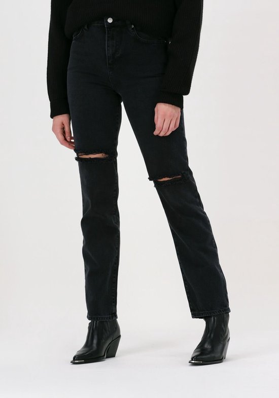 Na-kd Destroyed Straight Denim Jeans - Zwart