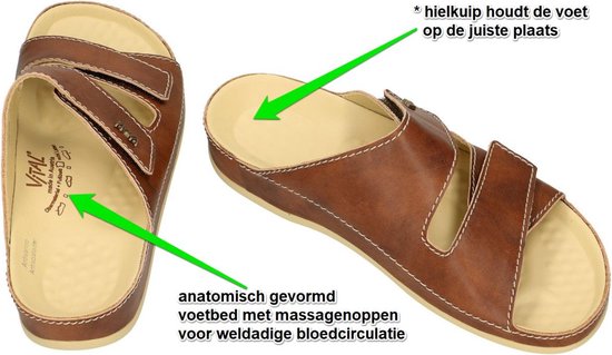 Vital -Homme - cognac/caramel - chaussons & tongs - taille 46