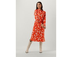 Object Jacira Tilda L/s Shirt Dress Jurken Dames - Rok - Jurk - Koraal - Maat 34