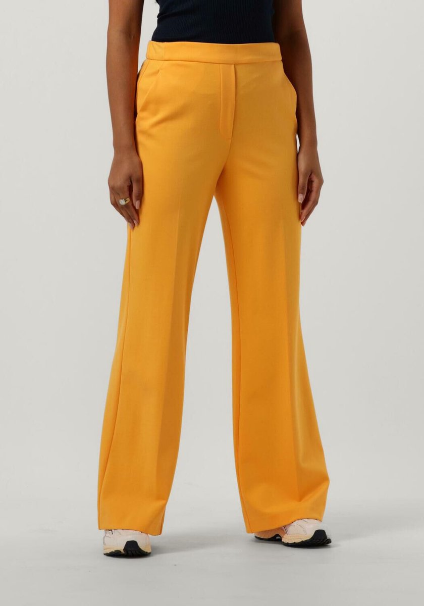 Beaumont Pants Wide Flare Double Jersey Broeken Dames - Oranje - Maat 42