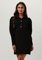 Ruby Tuesday Rozzyn Collar Dress With Placket And Sleeve Detail Jurken Dames - Kleedje - Rok - Jurk - Zwart - Maat 40