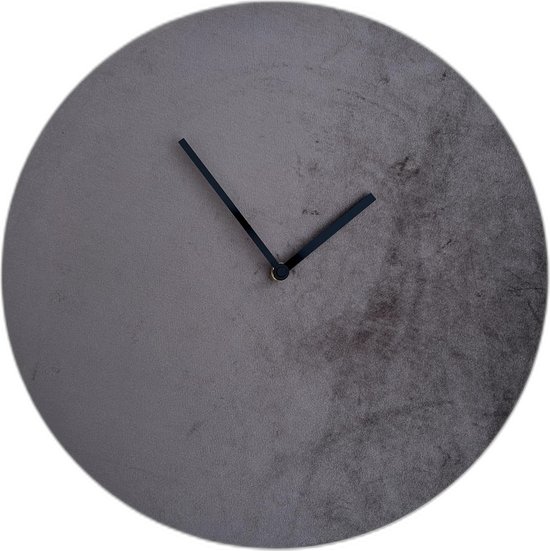 VB Luxury Design - Velvet wandklok - Minimalistisch design - Diameter 40cm - Stil uurwerk - handgemaakt - Earth